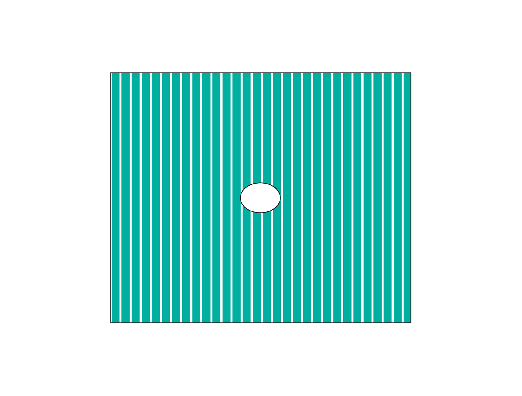 Steriele velden 50 x 60 cm - 2-lagig - absorberend non-woven + PE film met opening diameter 6 cm - 1 x 60 st