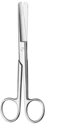Standaard schaar - recht - stomp/stomp - 11 cm - 1 st