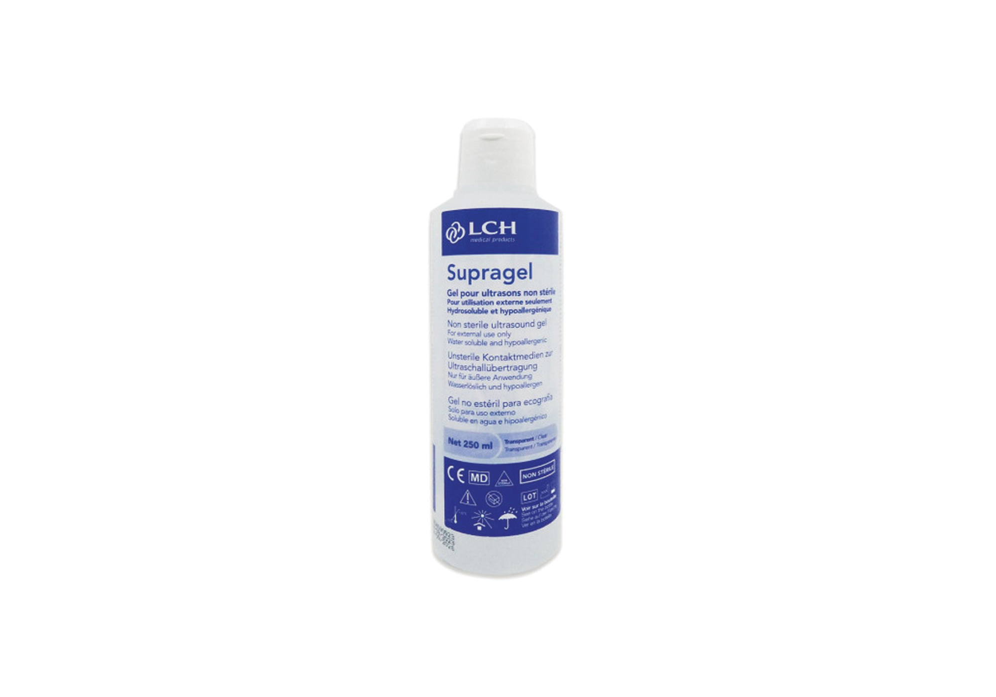 Gyneas Supragel contactgel voor echografie en doppler  - niet-steriel - 250 ml - 1 st