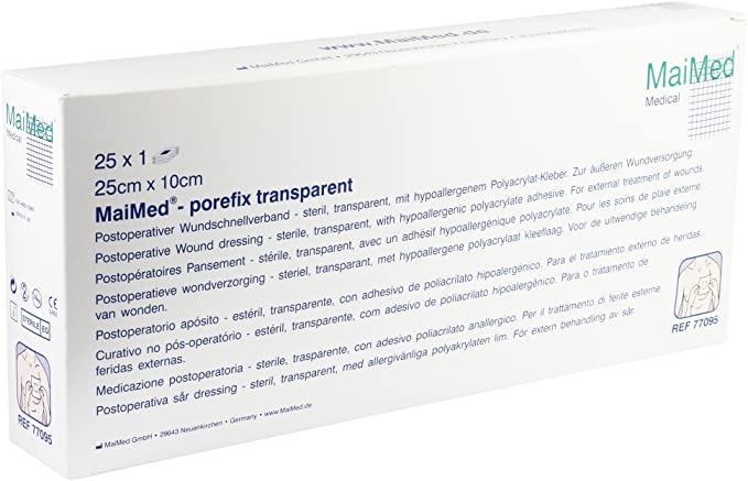 MaiMed-porefix transparent - 25 x 10 cm - 1 x 25 st