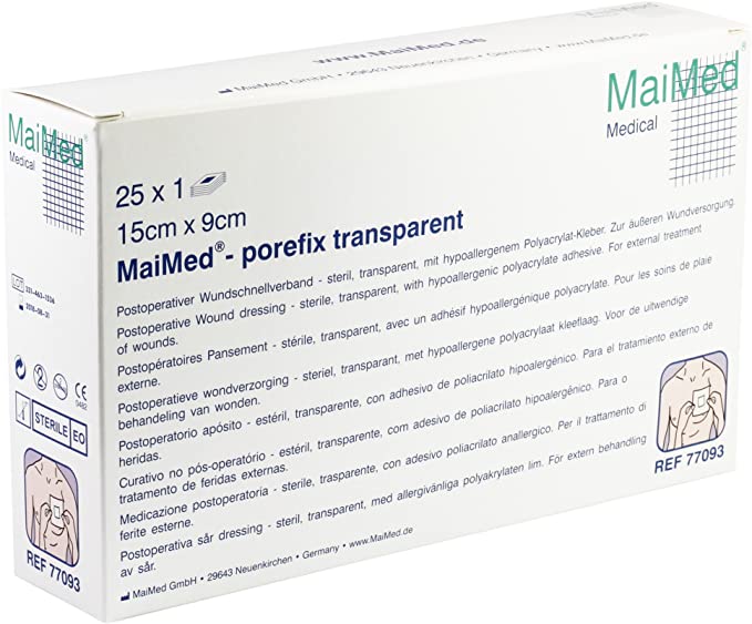 MaiMed-porefix transparent - 15 x 9 cm - 1 x 25 st