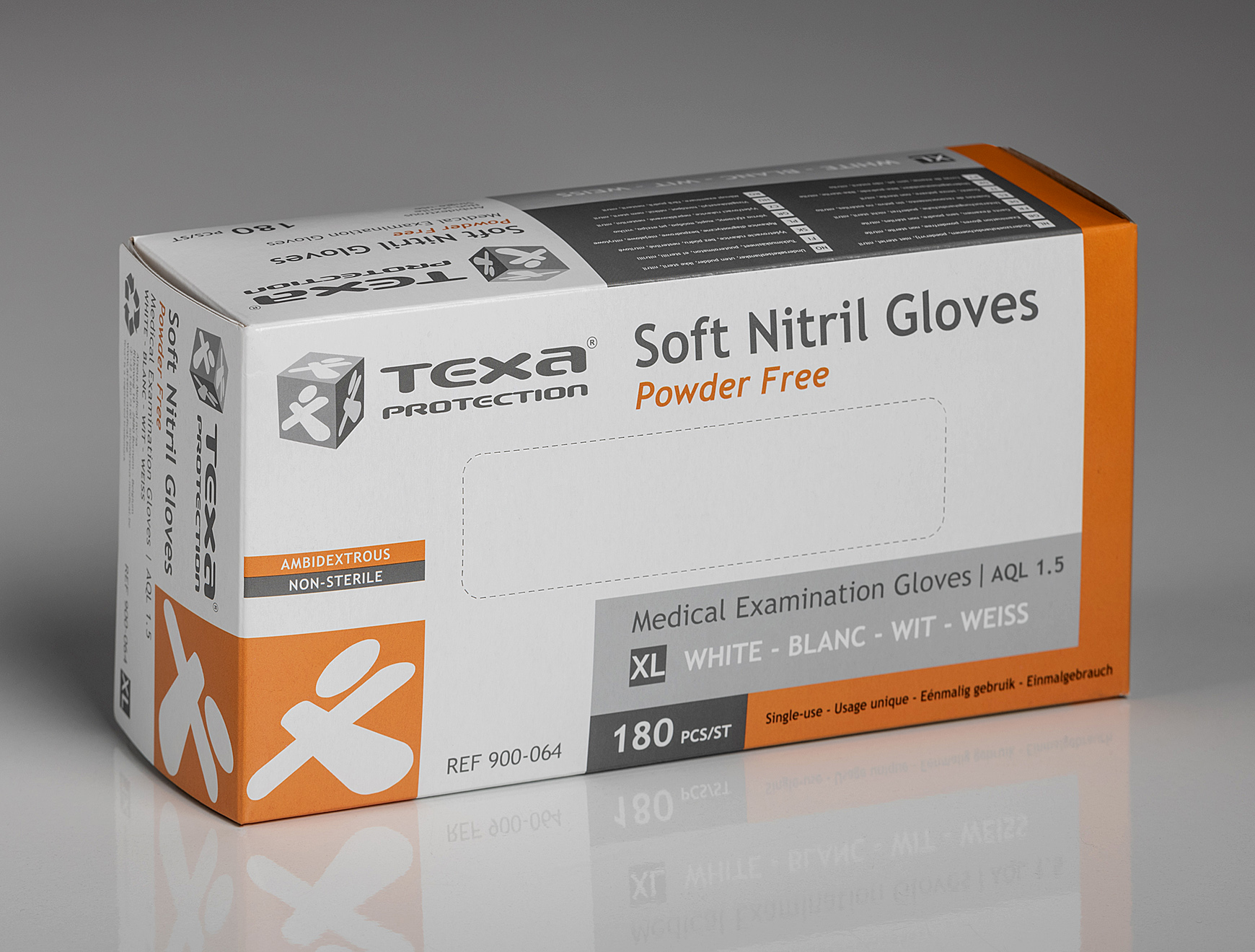 Handschoenen Soft Nitrile - niet-steriel - wit - XL - 1 x 180 st
