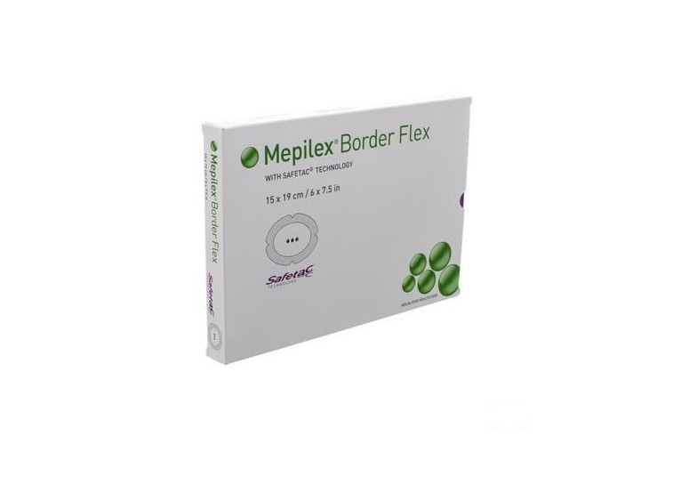 Mepilex® Border Flex - ovaal - 15 x 19 cm - steriel - 1 x 5 st