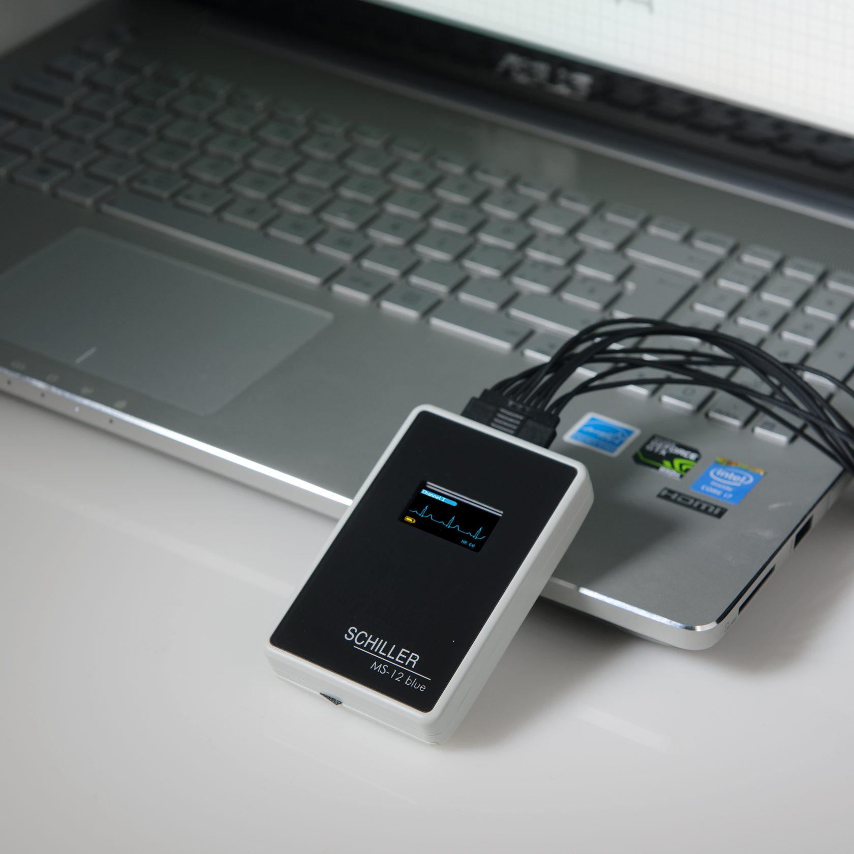 Schiller Cardiovit CS-200 office system MS-12 USB met ETM software + stand. acc.