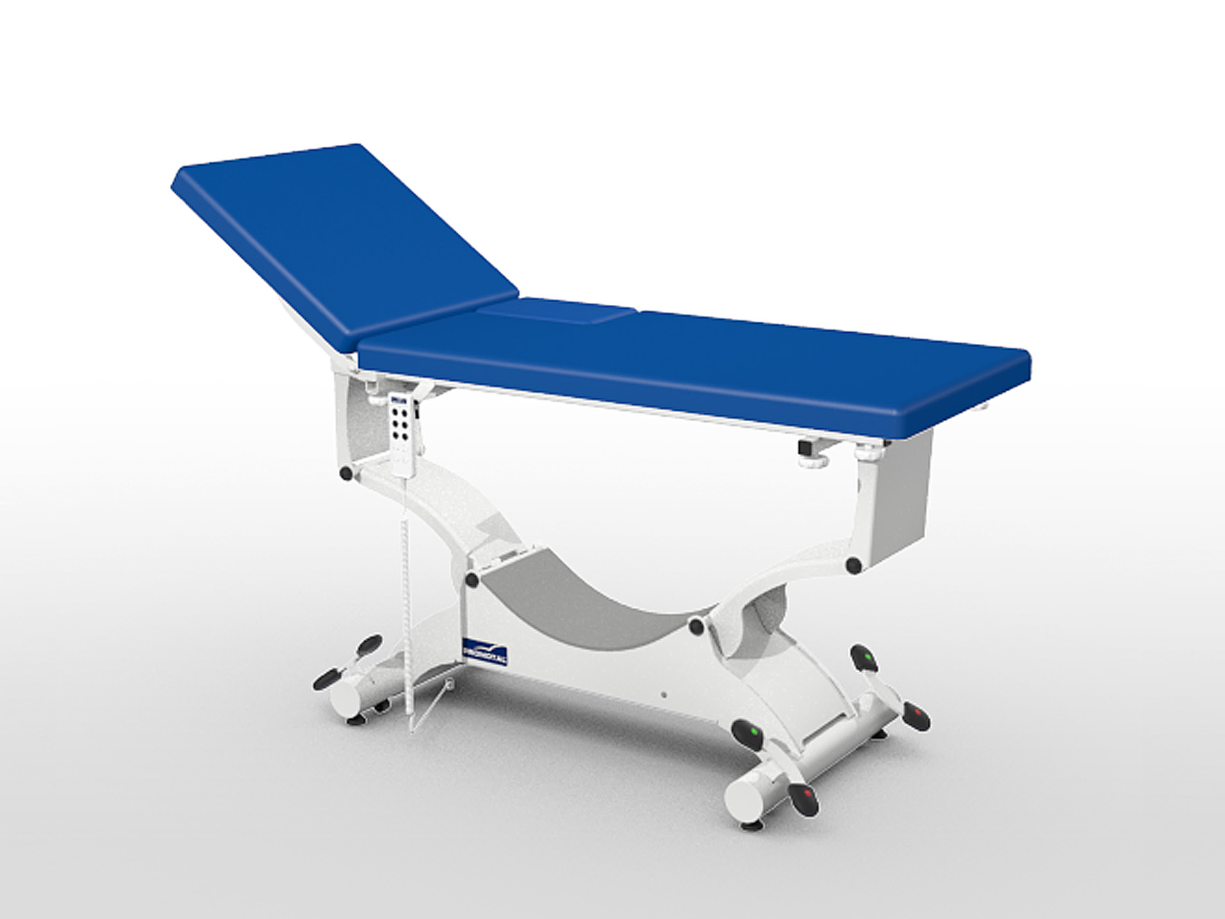 Onderzoekstafel Quest Cardio - wielhefsysteem - elektrisch hoogteverstelbaar - trendelenburg verstelling - rugleuning elektrisch hoogteverstelbaar verstelbaar - papierrolhouder - 1 st