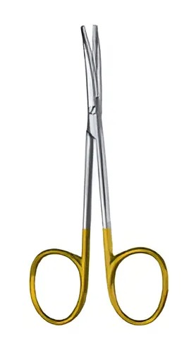Metzenbaum schaar stomp stomp gebogen top TUC handvat 14,5 cm / 1 st